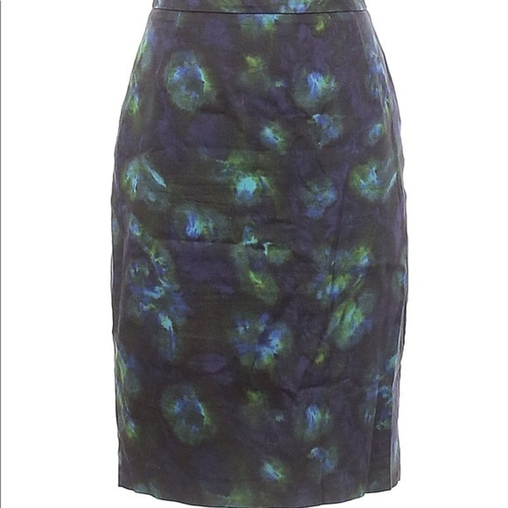 JIGSAW Dark Water Color Cotton Blend Pencil Skirt 6